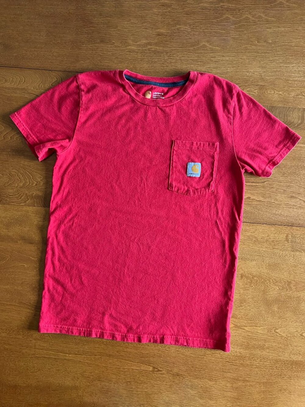 Carhartt red pocket tee L 14-16